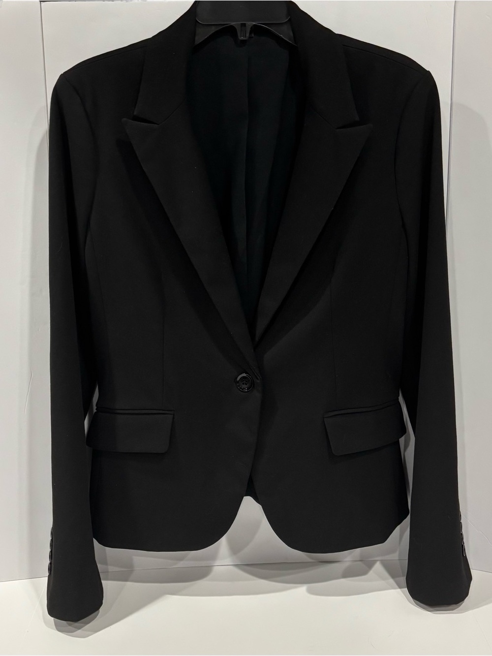Express Black Single-Button Tailored Blazer